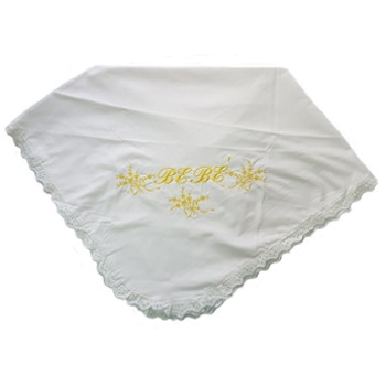 Pañal de canastilla (Amarillo Letra corrida)